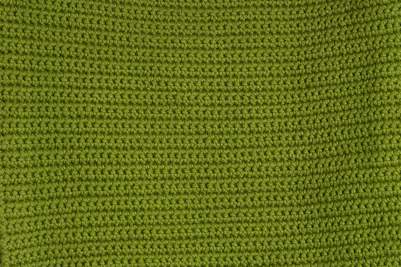 Hand Crocheted Book Bag - Olive Green