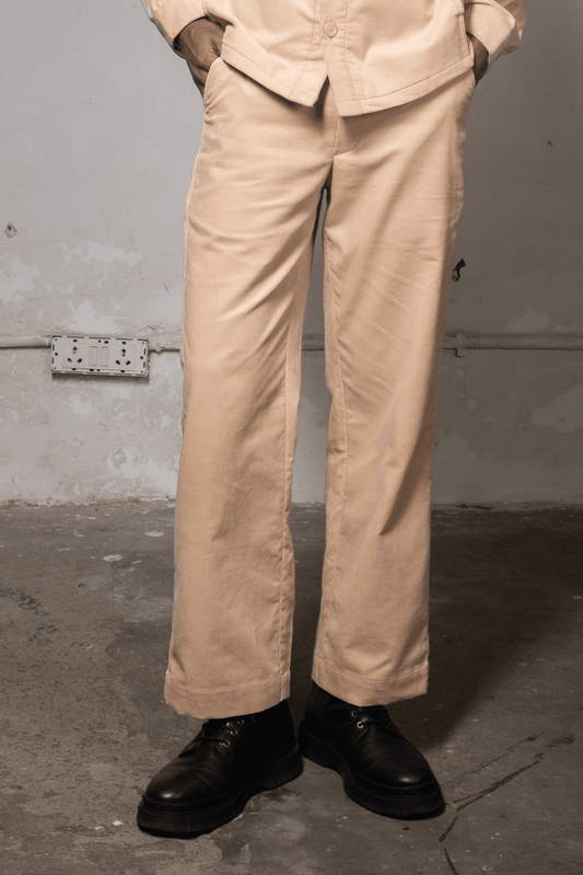 Wide Fit Pants - Cream