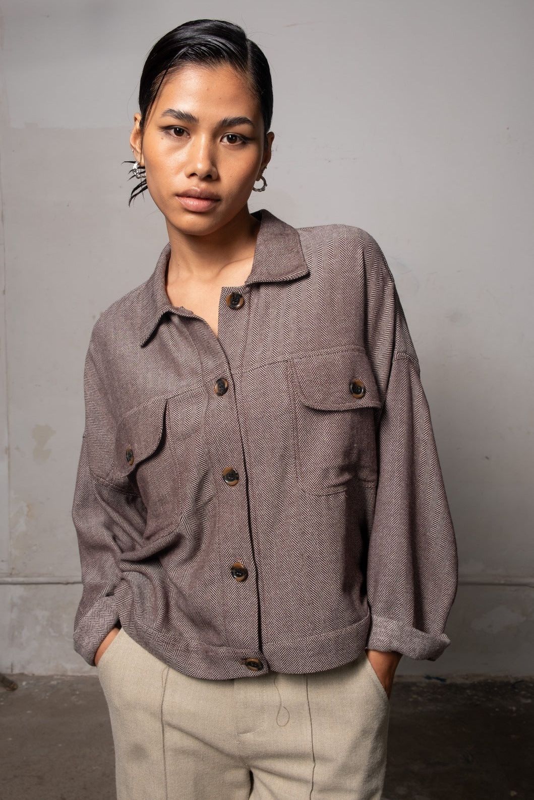 Relaxed Fit Double Pocket Shirt