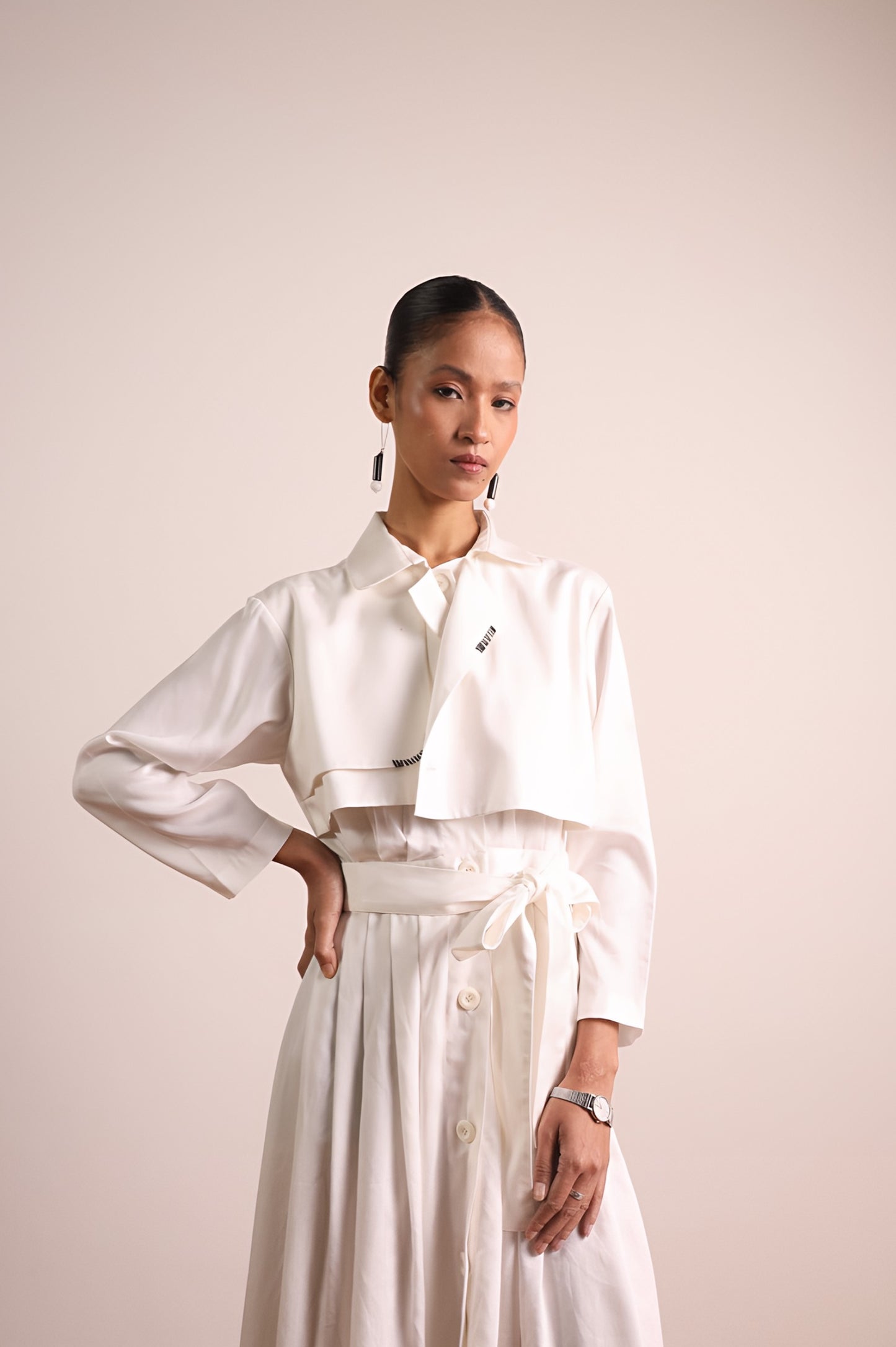 The Trench Dress - White
