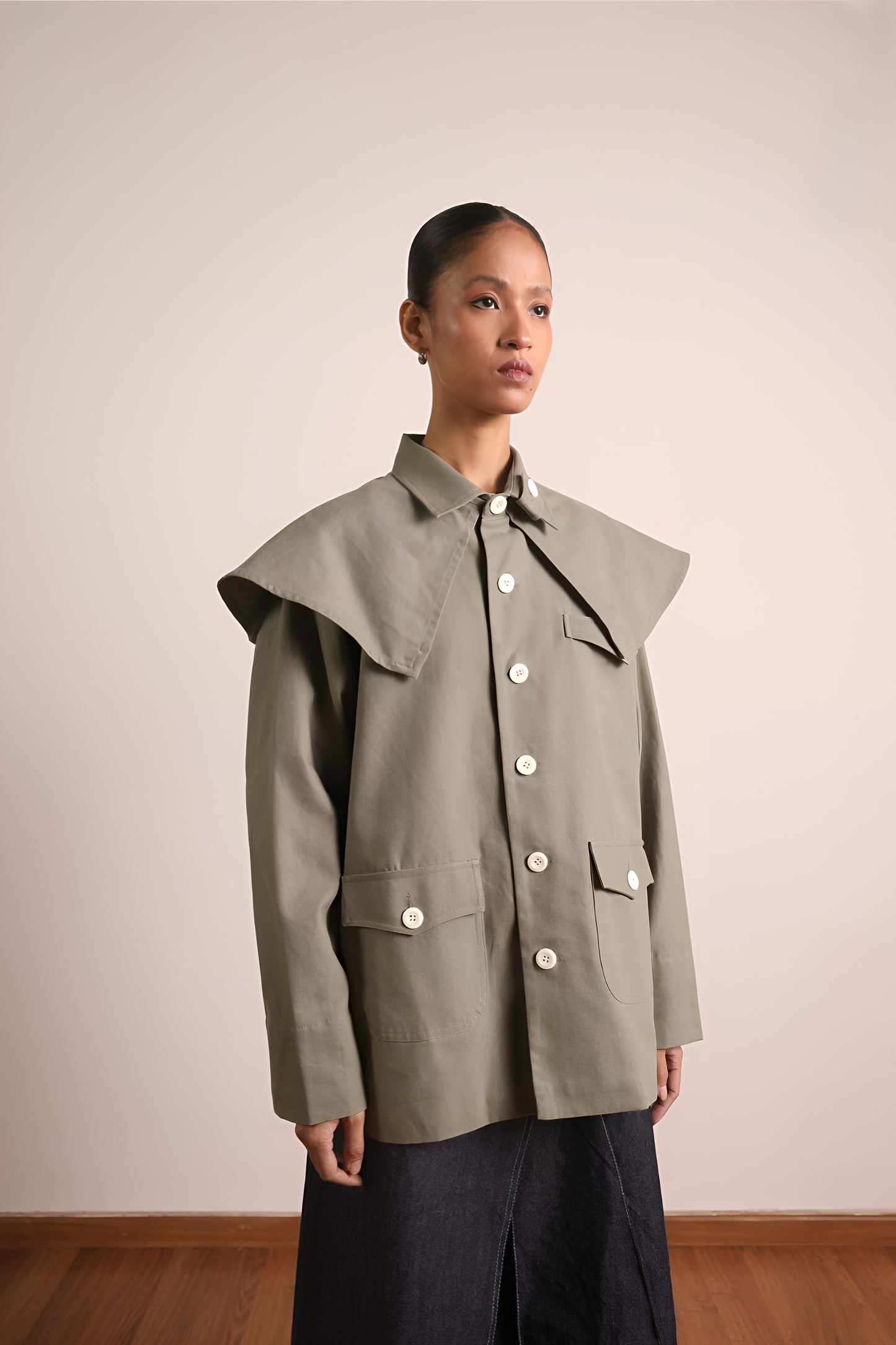 Caped Chore Shirt - Green