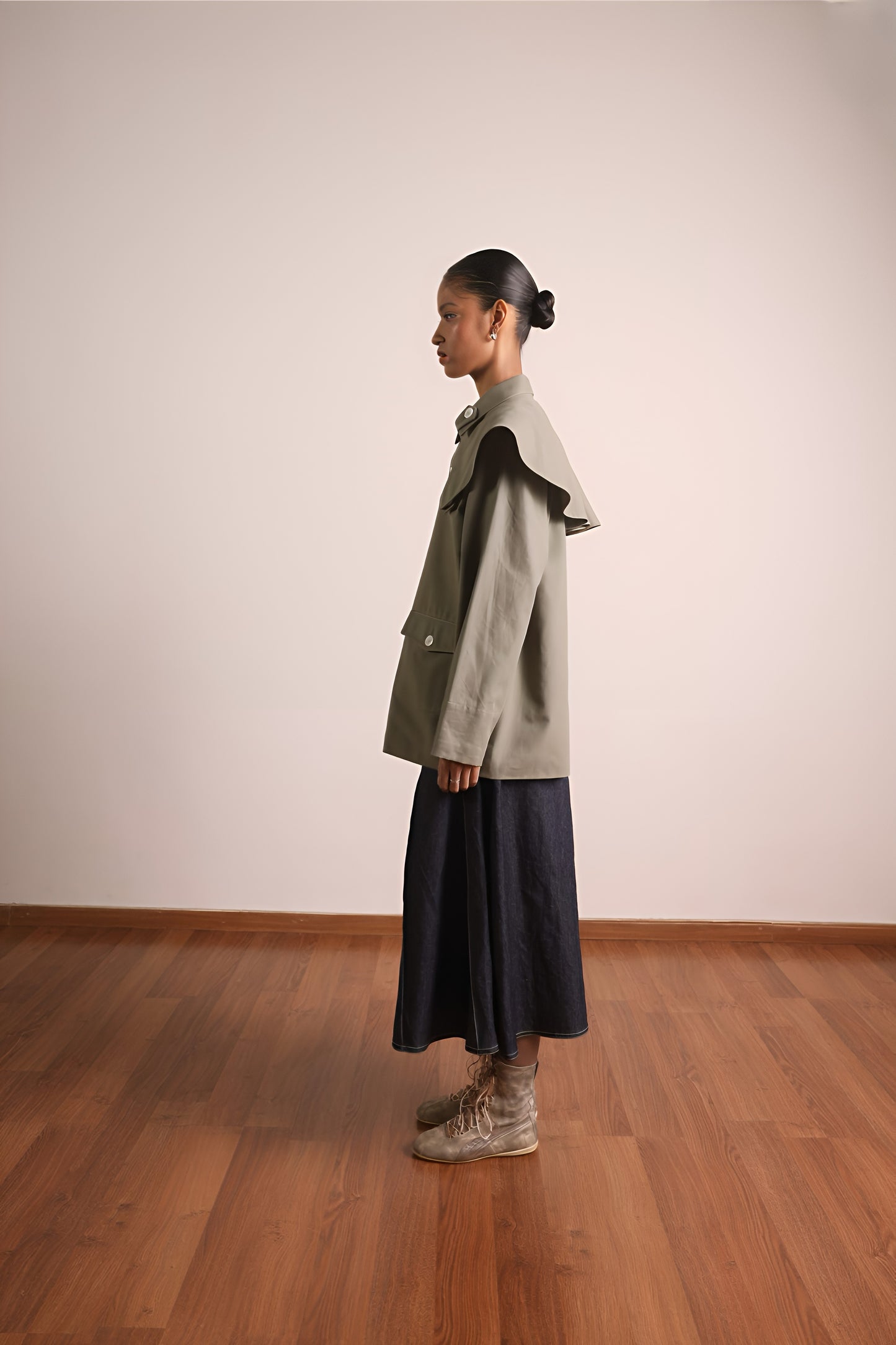 Caped Chore Shirt - Green