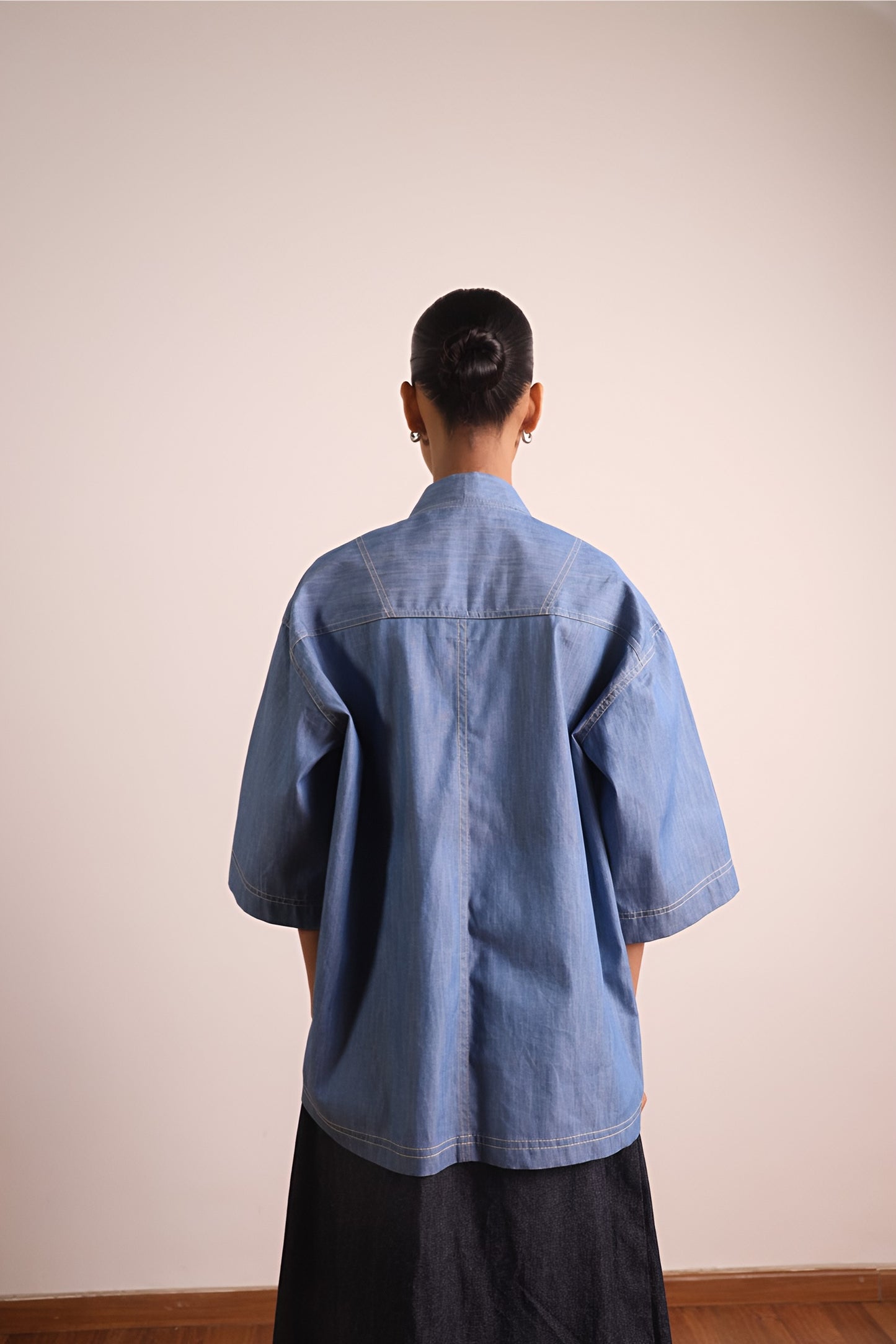 Wraparound Denim Utility Kimono