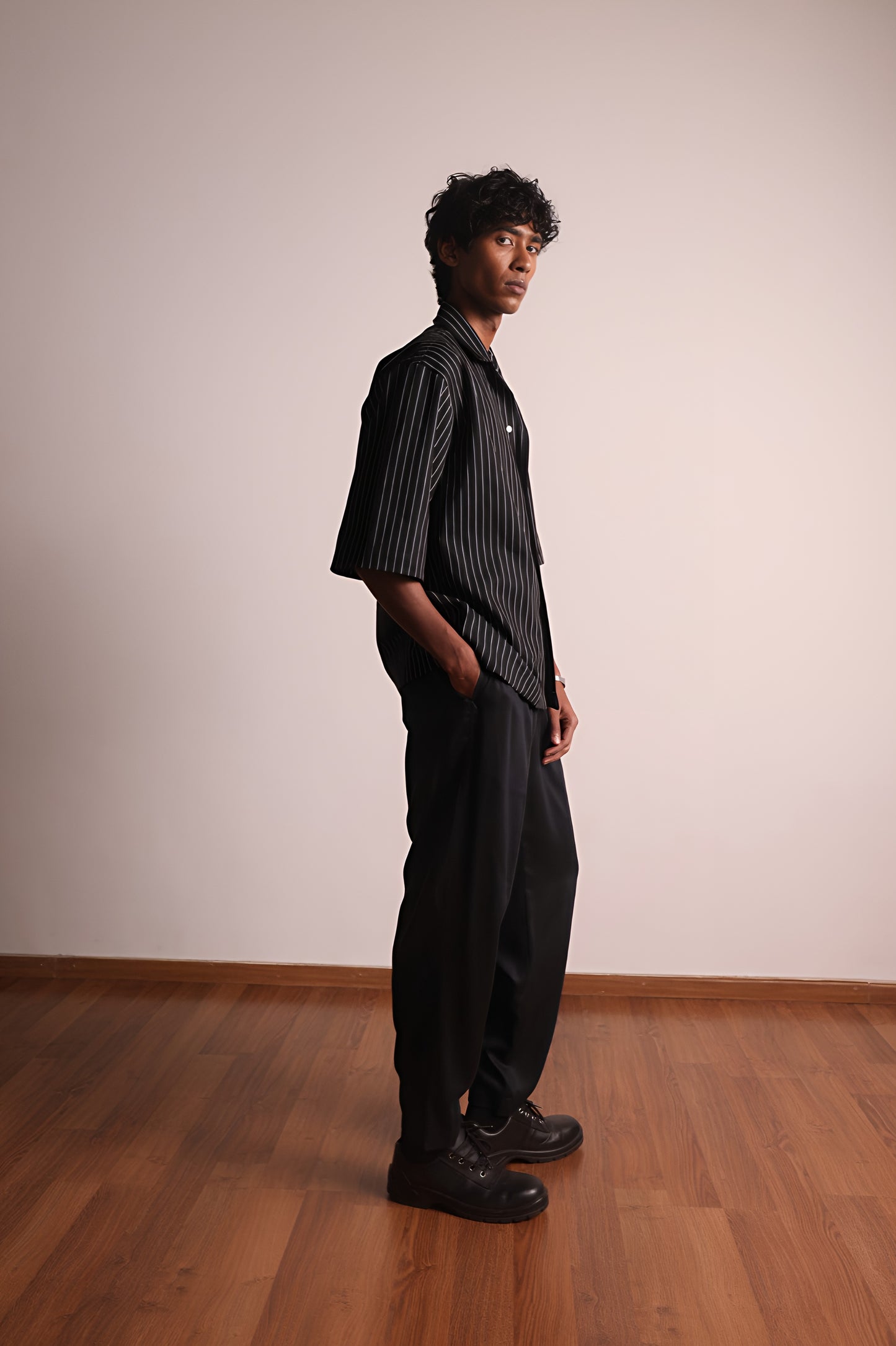 Pinstripe Half Sleeve Shirt