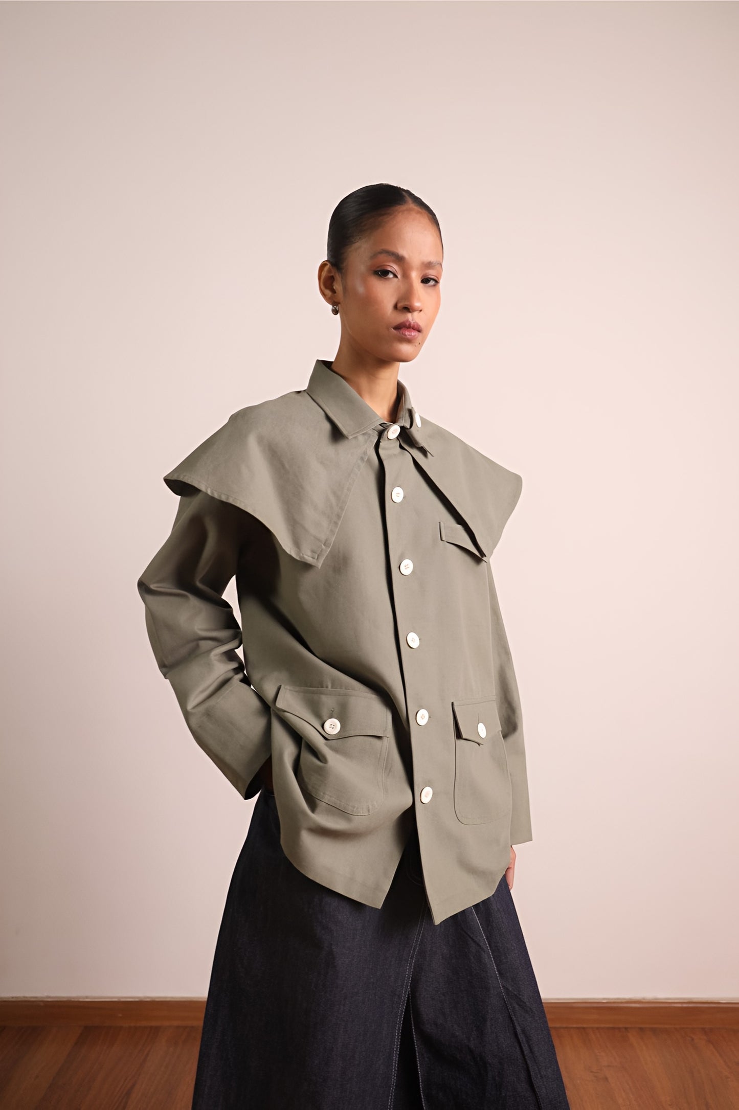 Caped Chore Shirt - Green