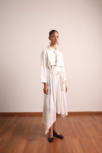 The Trench Dress - White