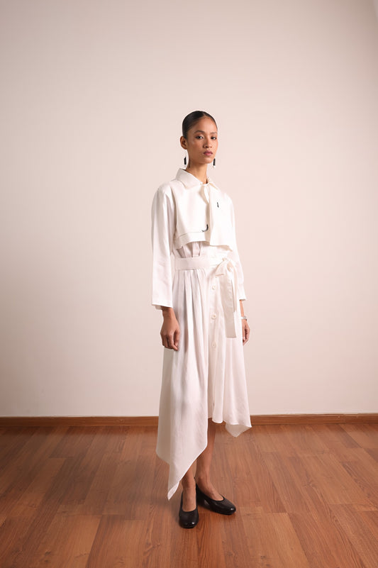 The Trench Dress - White