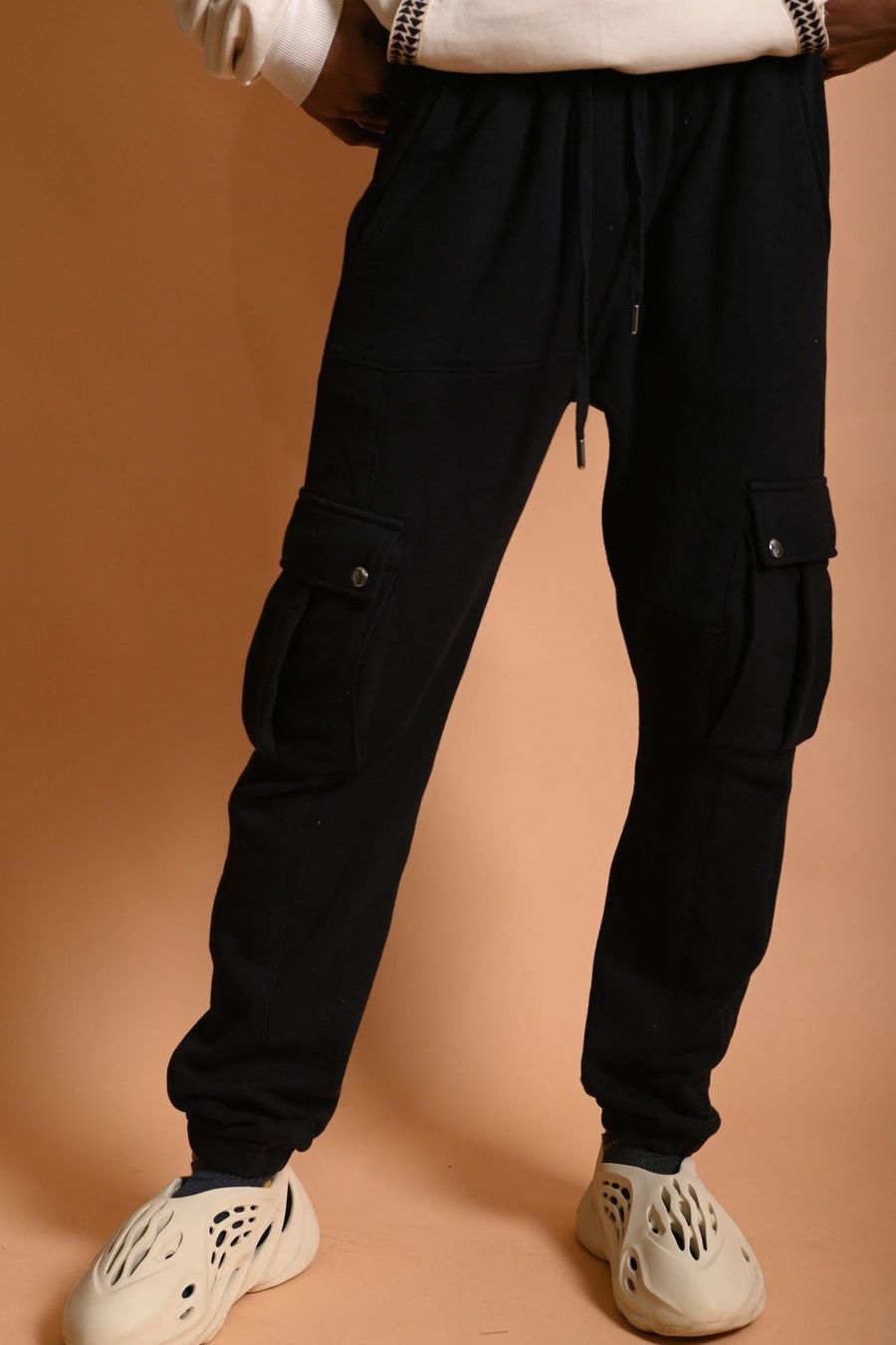 Essential Black Cargo Joggers