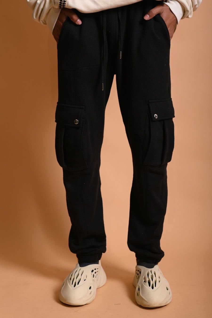 Essential Black Cargo Joggers